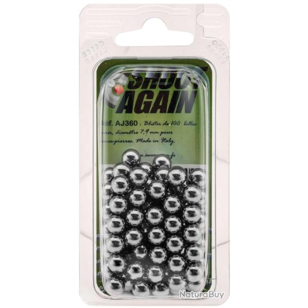 100 billes Acier - 7,9 mm.