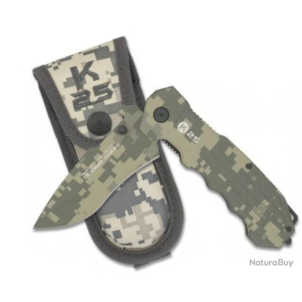 Couteau pliant tactique digital camo