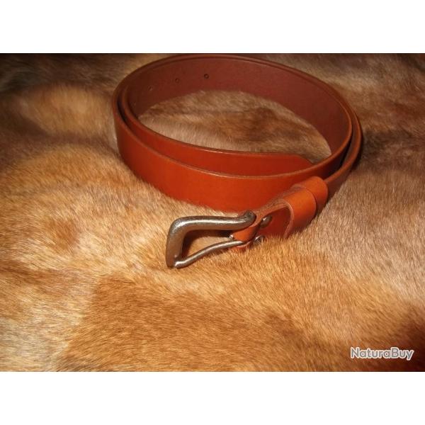 Ceinture en Cuir Naturel longueur 120cm (fait main)