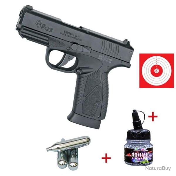 Pistolet � plomb Bersa BP9CC CO2 - Cal. 4.5 BB's Pistolet seul - Pack