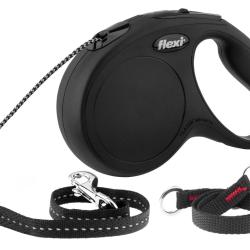 Laisse corde Flexi Classic &agrave; enrouleur pour chien. 5m