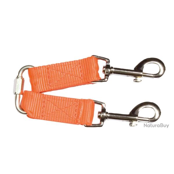 Accouple nylon orange fluo pour petits chiens