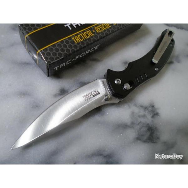 Couteau Tac Force Urban Tactic Lame Acier 7Cr17MoV Manche Alu IKBS Axis Lock Clip TF1036S