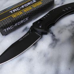 Couteau Tac Force Urban Tactic Lame Acier 7Cr17MoV Manche Alu IKBS Axis Lock Clip TF1036BK