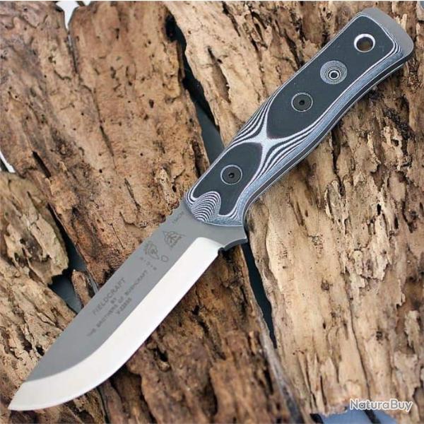 Couteau TOPS BOB Fieldcraft Hunter Lame Acier 154CM Manche G-10 Etui Kydex Made In USA TPBROS154WB -