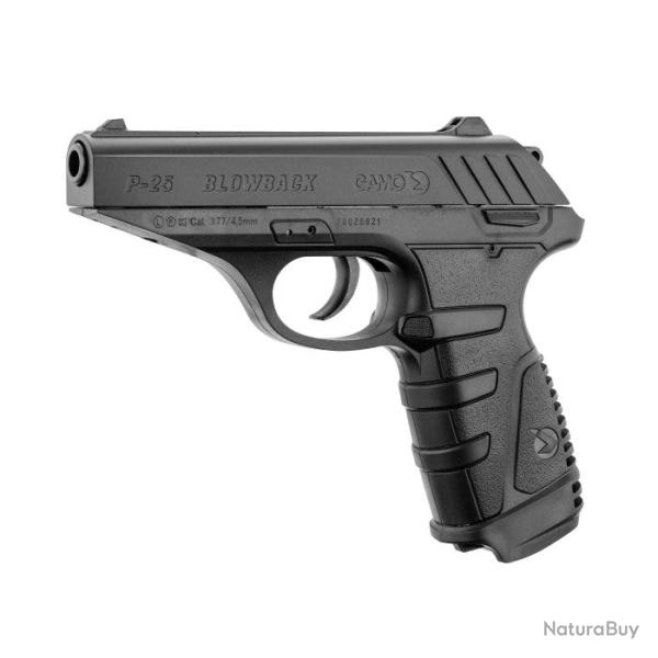 Pistolet � plomb CO2 Gamo P25 Blowback - Cal. 4.5 Noir - Noir