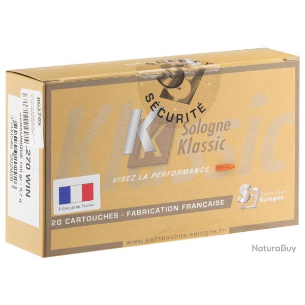 Munition Sologne cal 270 w 150 grs subsonique