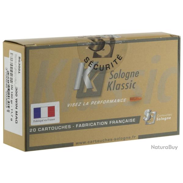 Cartouches � percussion centrale Sologne .300 Win Mag,180gr
