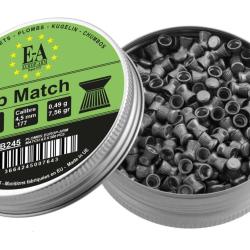 Plombs Match Europ-Arm &agrave; t&ecirc;te plate cal. 4,5 mm