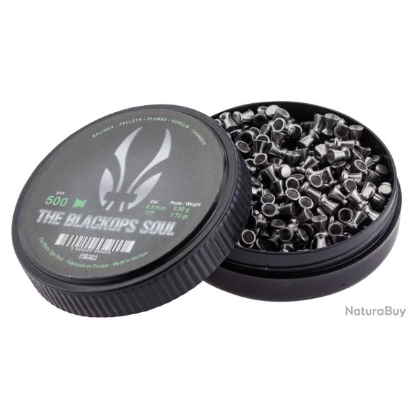 Plombs The Black Ops Soul � t�te plate cal. 4,5 mm