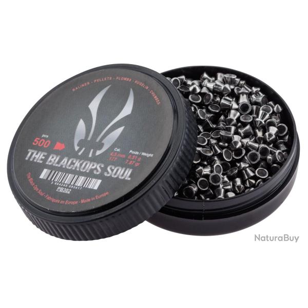 Plombs The Black Ops Soul � t�te pointue cal. 4,5 mm