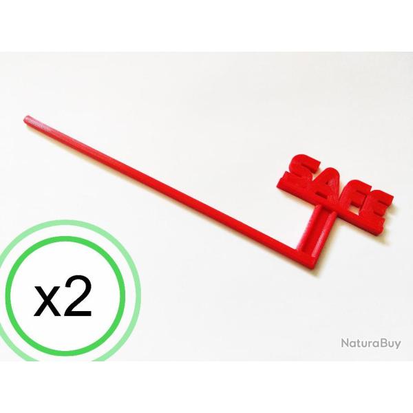 Drapeau t�moin de chambre vide universel style "SAFE" (lot de 2 pi�ces)