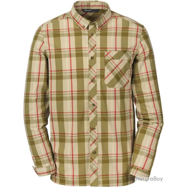 Chemise Harald. olive Couleur Carreaux vert beige