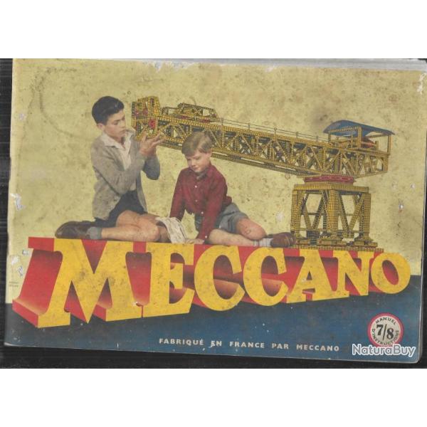 meccano manuel d'instruction  7/8 , 1957