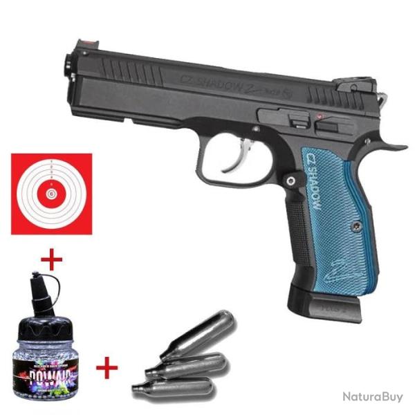 Pistolet  plomb CZ Shadow 2 CO2 - Cal. 4.5 BB's - Pack / 2.5 Joules