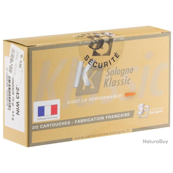Munition � percussion centrale Sologne subsonique 243 win
