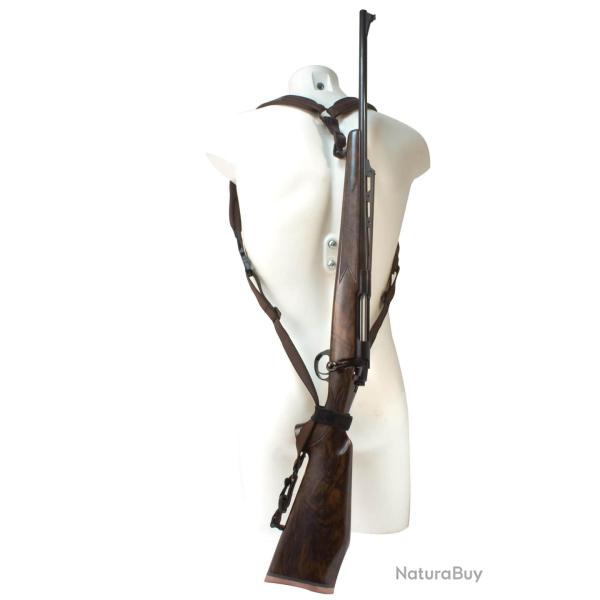 Bretelles en n�opr�ne type ''SAC � DOS'' pour carabine - Niggeloh