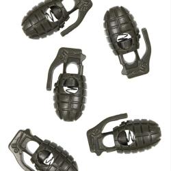 Frein de cordon grenade olive
