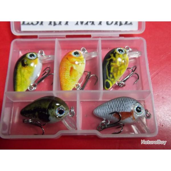 5 mini cranks, pour les p�ches ultra fines (1,5 gr)