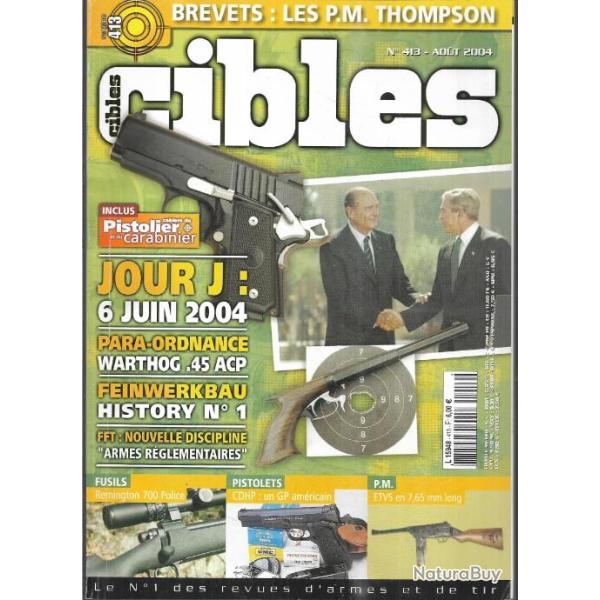 cibles 413, brevets pm thompson, fsa 49/56, para ordnance warthog, crkt 2004 coutellerie, mus�e gli�