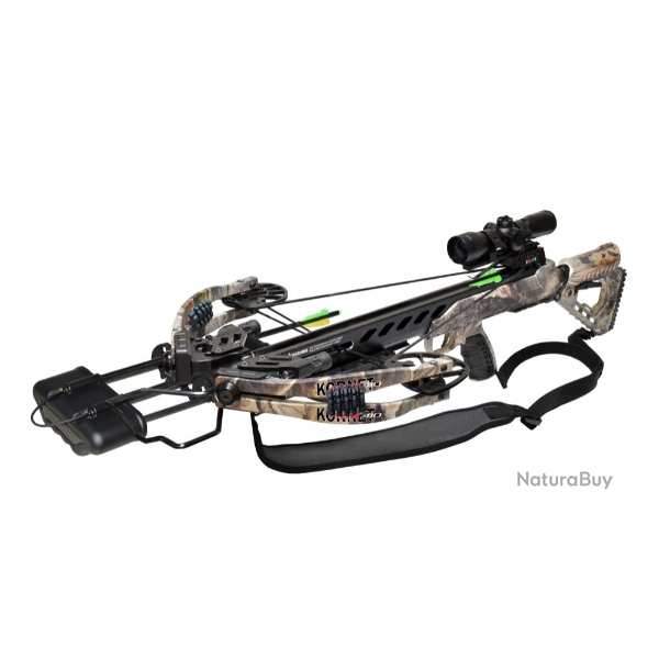 HORI-ZONE - KIT ARBAL�TE KORNET RCX 410 - 185 LBS CAM REVERSE (Camo 2) + 9 traits carbone 20 "
