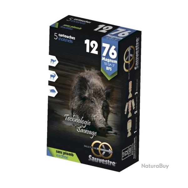 Munitions SAUVESTRE cal.12/76 balle flche magnum sans plomb 21gr par 15