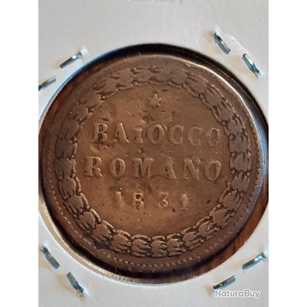 Vatican .Gr�goire XVI .baiocco 1831 R en tb