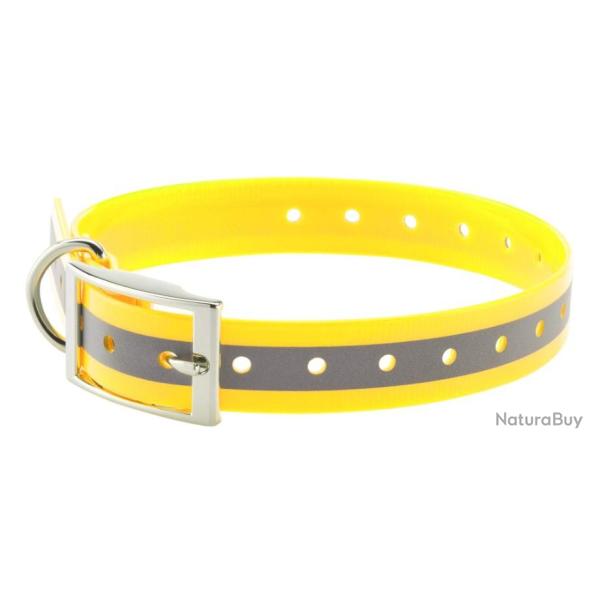 COLLIER POUR CHIEN Jaune Fluo R�fl�chissant COUNTRY