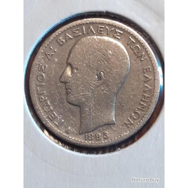 Gr�ce.  1 drachme argent 1883 A en tb