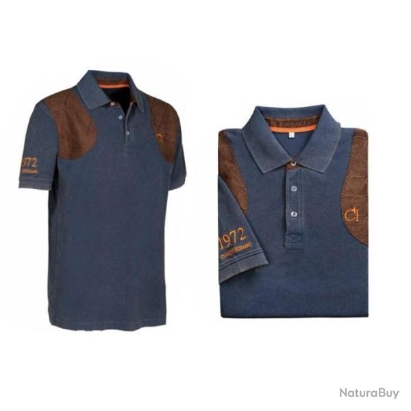 Polo de chasse Club Interchasse Hubert sans broderie Bleu / S - Bleu / 3X