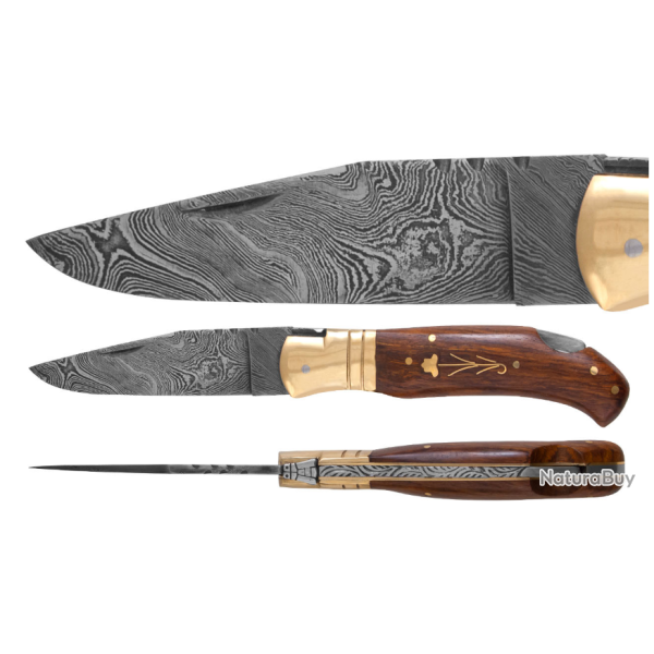 DAMAS - Couteau 11,5 cm - palissandre fleur