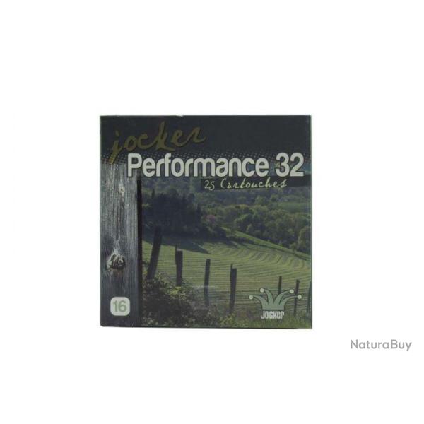 Boite de 25 cartouches Jocker Performance 32 C/16/67/16 - Bourre jupe