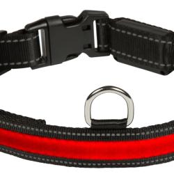 Collier lumineux USB rechargeable rouge - taille L