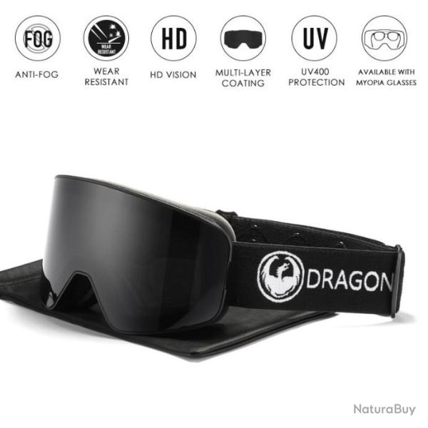Lunettes de ski Dragon double couche UV400 anti-bue LIVRAISON GRATUITE!!!