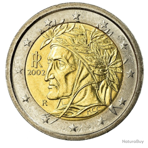 Collection Monnaie 2 Euros DANTE Italie 2002 Dante Alighieri -BE