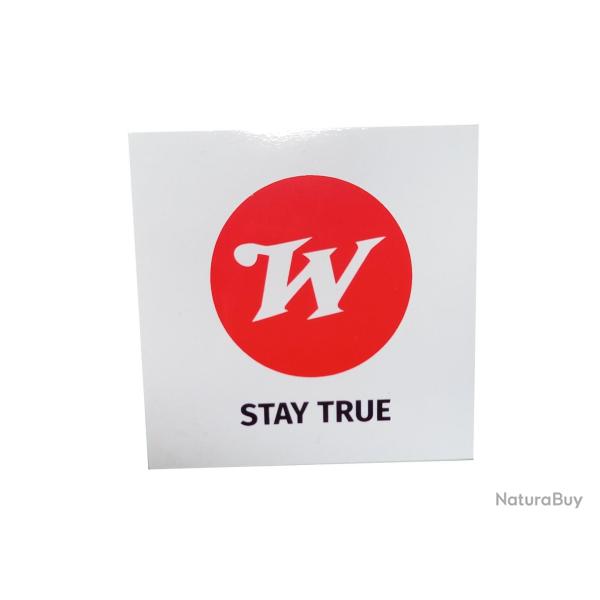 Autocollant Winchester blanc et rouge