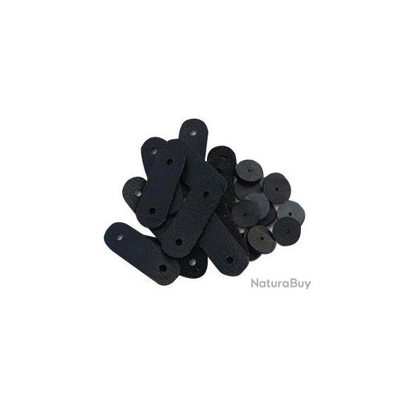 Lot de 12 entraves � pigeon en cuir & caoutchouc