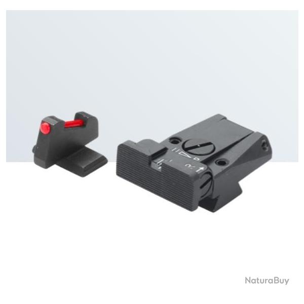 Set de mire LPA pour Browning HP Vig., HP MKIII, HP Pract., HP40 - style de feuille 7F