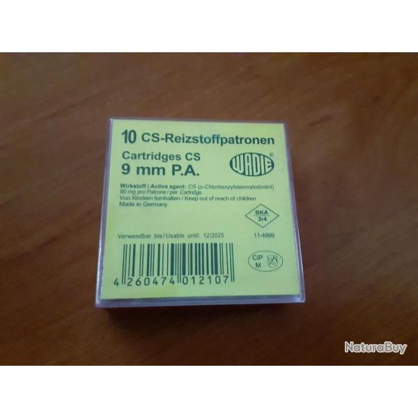 Cartouches Gaz d�fense  Pistolet 9 mm