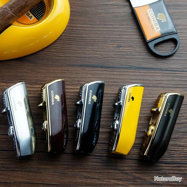 Mini Briquet Chalumeau Cigare Cohiba 3 Torche-Gris 20260729082512