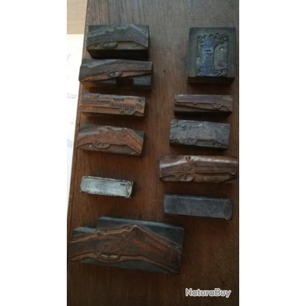 Tampons encreurs de portions de fusils et cartouches ManuFrance