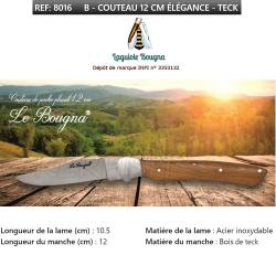 Couteau N&deg;8016 Teck ELEGANCE Laguiole BOUGNA