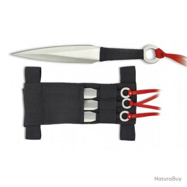 Ensemble de 3 couteaux de lancer Martinez Albainox Avec ruban - Avec ruban