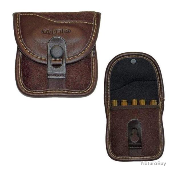 �tui loden et cuir Niggeloh - 5 cartouches