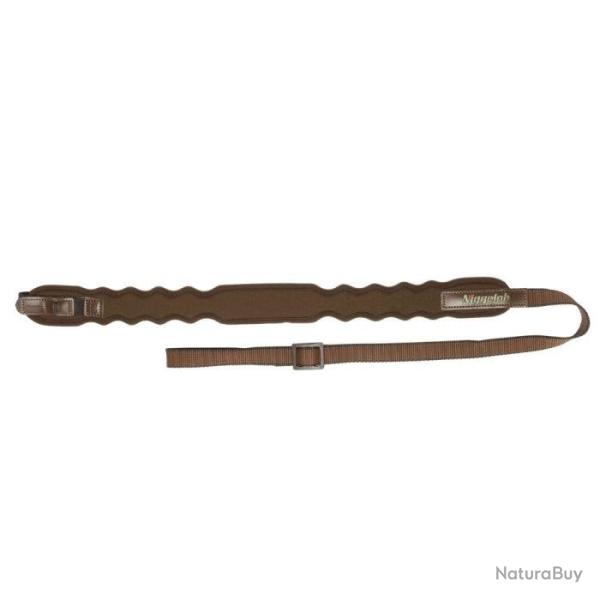 Bretelle pour fusil Niggeloh n�opr�ne avec attache rapides Marron - Marron