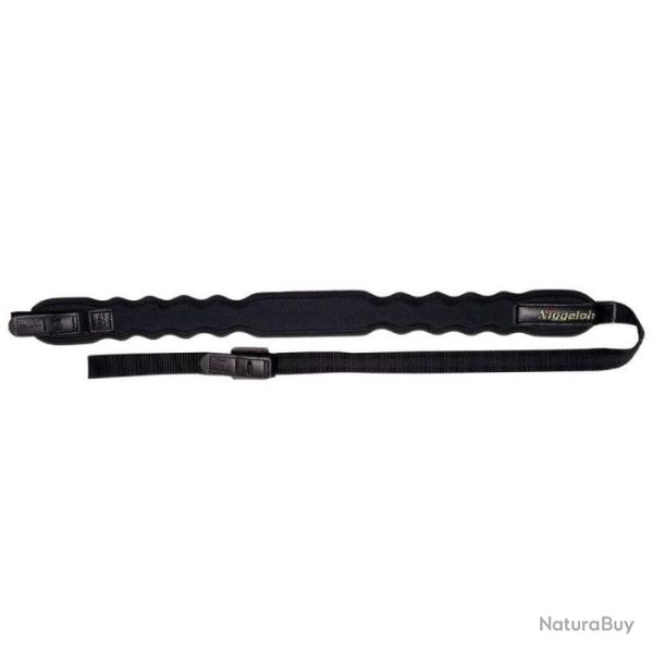 Bretelle pour fusil Niggeloh n�opr�ne avec attache rapides Marron - Noir