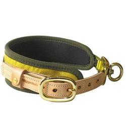 Collier Niggeloh chien de sang en n&eacute;opr&egrave;ne armature alu - Jaune fluo / 30 - 40 cm