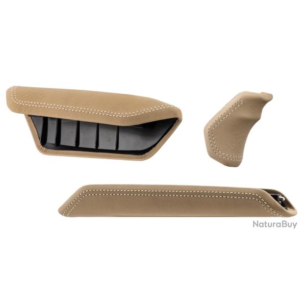Set inserts cuir beige