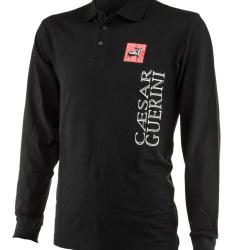 Polo CAESAR GUERINI Noir &agrave; manche longue