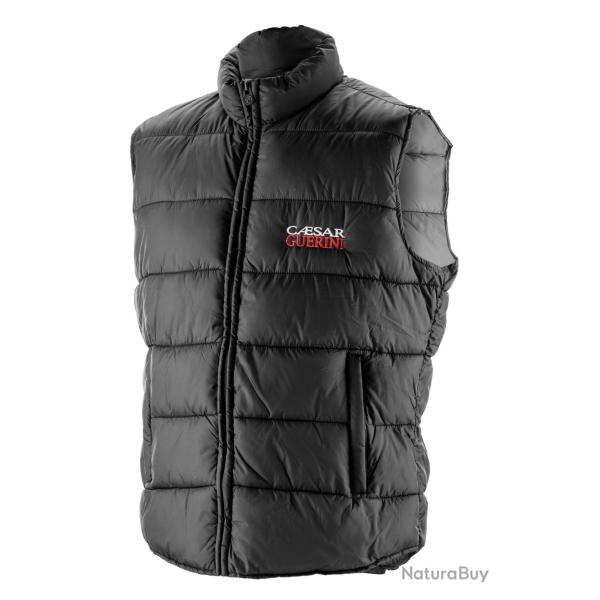 Doudoune noire sans manches Caesar Guerini matelass�
